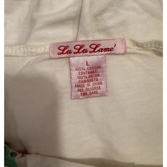 Anthropologie Lu Lu Lamé White Floral Embroidered Sleeveless Bloude Top Sz Large - Picture 5 of 7